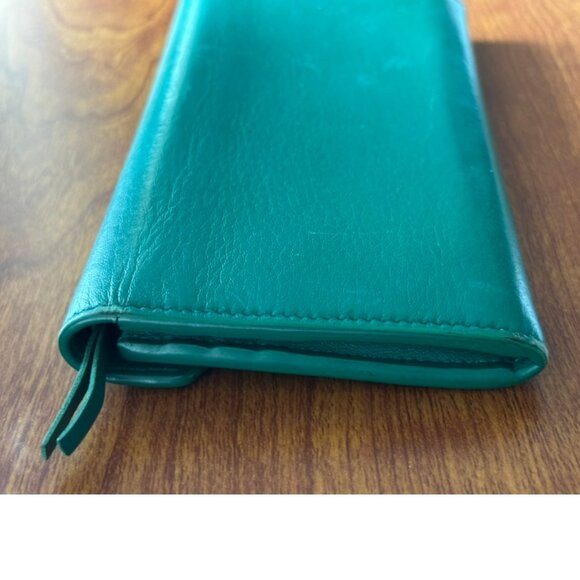 Balenciaga | Papier Long Leather Envelope Wallet in Teal Green - Picture 4 of 11